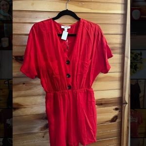 Coral colored romper